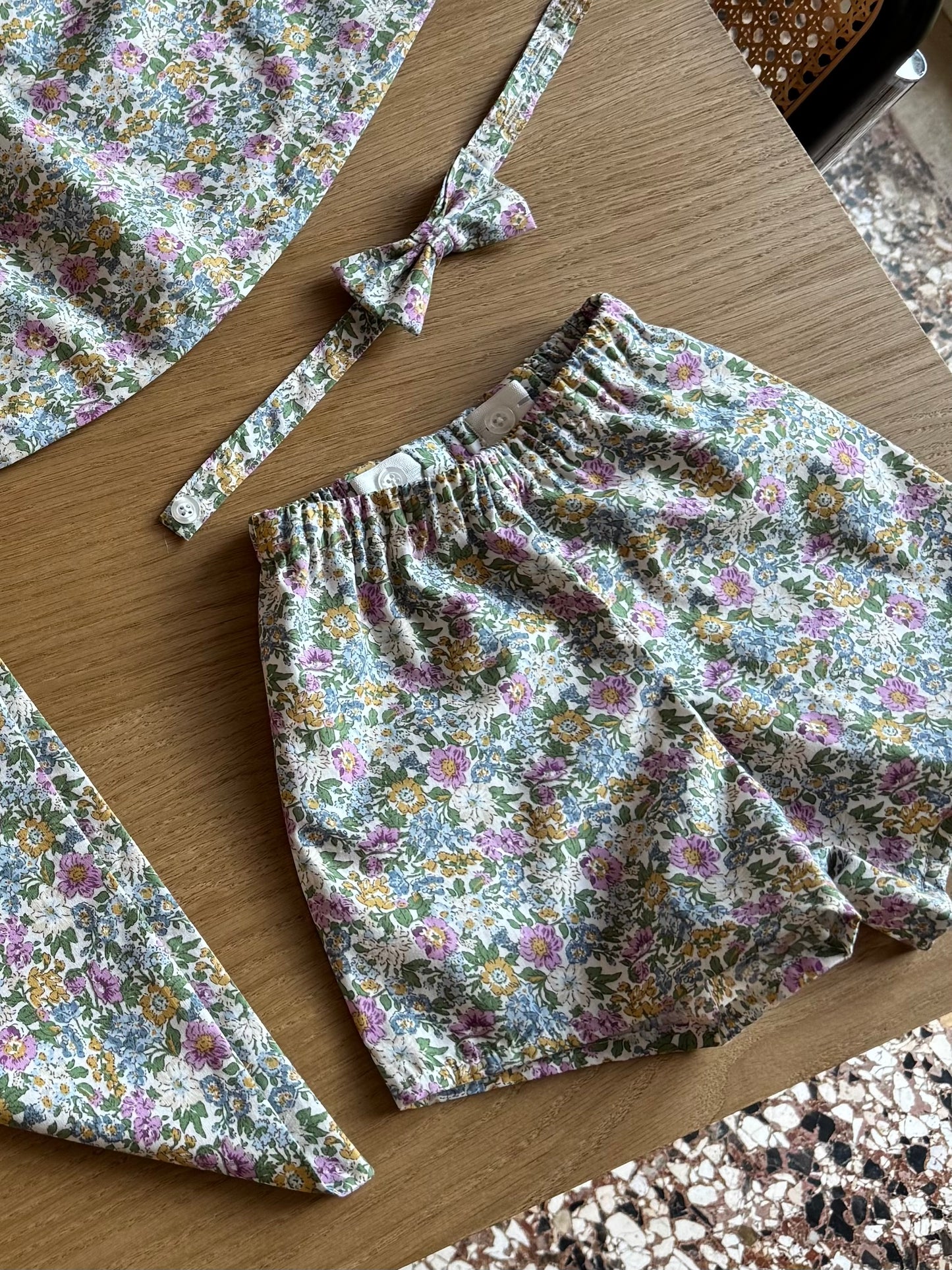 Pantaloncini Serao Floreale Bianco